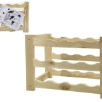 Μπουκαλοθήκη 12 Θέσεων Φυσικό Ξύλο 49x23x36cm - 1 τεμ.