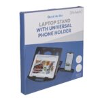 Βάση Για Laptop/Tablet Περιστρεφόμενη Με Ενσωματωμένη Βάση Για Κινητό Μαύρο ABS 28x28x2.2cm - 1 τεμ. - Image 3