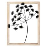 Wall Relief "Dandelion" Μέταλλο Μαύρο PU 30x3x40cm - 1 τεμ.
