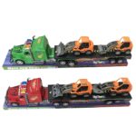 Νταλίκα Friction με 2 Δομικά Οχήματα 43x11x8cm ToyMarkt 902289 - 1 τεμ.