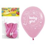Μπαλόνια 12" 6τεμ Baby Girl 30cm ToyMarkt 911266 - 1 τεμ.