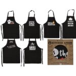 Ποδιά Κουζίνας ‘Cook & Grill’ Μαύρο Βαμβακερό 80x60cm Σε 6 Σχέδια - 1 τεμ.
