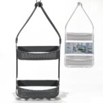 Ραφιέρα Ντουζιέρας 2 Ράφια Πλαστικό 11x32x69cm Σε 2 Χρώματα - 1 τεμ.