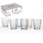 Σετ 6 γυάλινα ποτήρια με χρωματιστό πάτο 340ml [77680202] - 2 τεμ.