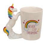 Κούπα 'Never Stop Dreaming' Με Λαβή Μονόκερως Λευκό Κεραμικό 11x9cm - 1 τεμ. - Image 8