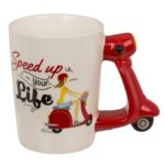 Κούπα Σκούτερ 375ml ‘Speed Up Your Ride’ Λευκό/Κόκκινο Κεραμικό 13.5x11cm - 1 τεμ. - Image 5