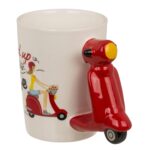 Κούπα Σκούτερ 375ml ‘Speed Up Your Ride’ Λευκό/Κόκκινο Κεραμικό 13.5x11cm - 1 τεμ. - Image 6
