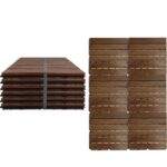 Σετ 6 Πλακίδια Καφέ Ακακία/Πλαστικό 30x30x1.9cm - 1 τεμ.