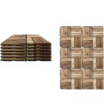 Πλακάκια Δαπέδου Καφέ Ξύλο/Πλαστικό 30x30x1.9cm 6Τμχ - 1 τεμ.