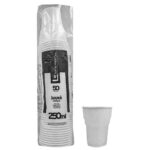 Ποτήρια Πλαστικά Λευκά πακ=50τεμ 250mL Lariplast - 1 τεμ.