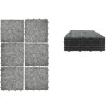 Πλακάκια Δαπέδου Μαύρο Πέτρα 30.5x30.5x2cm 6Τμχ - 1 τεμ.