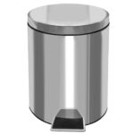 Κάδος Απορριμάτων Inox με Πεντάλ 5L 5lt (28x20,5cm) Homie 101991 - 1 τεμ.
