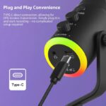 Ενσύρματο μικρόφωνο Gaming/Podcast - USB - LED RGB - 812891 - Image 3
