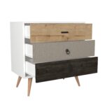 Συρταριέρα ArteLibre KIMOLOS Λευκό/Φυσικό/Καφέ 80x40x79cm - 1 τεμ. - Image 2