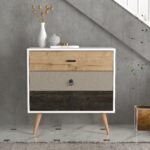 Συρταριέρα ArteLibre KIMOLOS Λευκό/Φυσικό/Καφέ 80x40x79cm - 1 τεμ. - Image 4