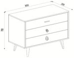 Συρταριέρα ArteLibre KIMOLOS Λευκό/Φυσικό/Καφέ 80x40x79cm - 1 τεμ. - Image 7