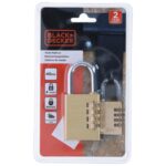 Λουκέτο 40mm Συνδυασμού Ορειχάλκινο BLACK+DECKER - 1 τεμ. - Image 4