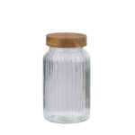 Βάζο Αποθήκευσης 1300ml με Καπάκι Ξύλινο ALPINA - 1 τεμ.