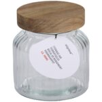 Βάζο Αποθήκευσης 700ml με Καπάκι Ξύλινο ALPINA - 1 τεμ. - Image 2