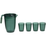 Κανάτα 1.5lt Με 4 Ποτήρια Σετ 5Τμχ Σε 2 Χρώματα ALPINA - 1 τεμ. - Image 3