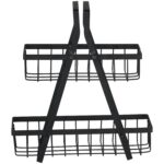 Ράφι Διώροφο Μαύρο Μέταλλο 10x25.5x28cm - 1 τεμ.