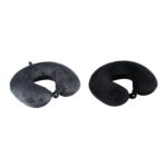 Μαξιλάρι Ταξιδιού Memory Foam Μαύρο/Γκρι Σε 2 Χρώματα - 1 τεμ. - Image 2