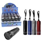 Φακός Μεταλλικός 9LED 8,5x2,5cm Homie 108165 - 24 τεμ.