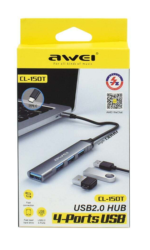 Αντάπτορας USB Hub με 4 θύρες - CL-150T - USB Type-C - AWEI - 888056 - Image 2