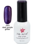 Ημιμόνιμο μανό one step 15ml - Dark purple glitter [40504001-043] - 1 τεμ.