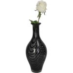 Βάζο ArteLibre Μαύρο Γυαλί 14x14x32.5cm - 1 τεμ. - Image 2