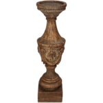 Κηροπήγιο ArteLibre Καφέ Polyresin 10x10x36.8cm - 1 τεμ.