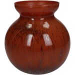 Βάζο ArteLibre Κόκκινο Γυαλί 15x15x16cm - 1 τεμ.