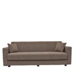 Καναπές Κρεβάτι ArteLibre AMETHYST Τριθέσιος Cappuccino 214x78x78cm - 1 τεμ.