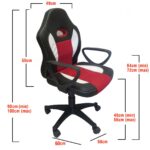 Καρέκλα Γραφείου ArteLibre Gaming ΔΩPOΘEA Μαύρο/Κόκκινο 58x60x90-100cm - 1 τεμ. - Image 6