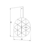 Ρολόι Τοίχου ArteLibre MINUET Λευκό/Μαύρο Ξύλο/Ύφασμα 23x23x2cm - 1 τεμ. - Image 3