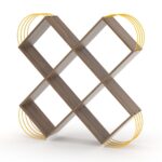 Βιβλιοθήκη ArteLibre CASE Καρυδί/Κίτρινο 120x25x120cm - 1 τεμ. - Image 3