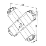 Βιβλιοθήκη ArteLibre CASE Καρυδί/Κίτρινο 120x25x120cm - 1 τεμ. - Image 5