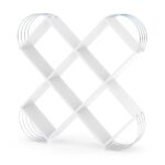 Βιβλιοθήκη ArteLibre CASE Λευκό/Χρώμιο 120x25x120cm - 1 τεμ. - Image 3