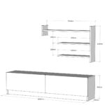 Σύνθετο ArteLibre ALPHA Λευκό 160x32x40cm - 1 τεμ. - Image 4