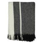 Ριχτάρι ArteLibre Ριγέ Μαύρο Βαμβακερό 130x170cm - 1 τεμ.