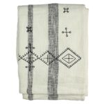Ριχτάρι ArteLibre Ριγέ Μαύρο Βαμβακερό 130x170cm - 1 τεμ.