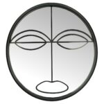 Καθρέπτης ArteLibre Πρόσωπο Μαύρο Μέταλλο 37x3x37cm - 1 τεμ.