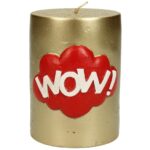 Κερί ArteLibre 'Wow!' Χρυσό 7.5x7.5x10cm - 1 τεμ.