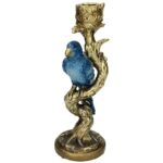 Κηροπήγιο ArteLibre Πουλί Μπλε Polyresin 10x9x25.5cm - 1 τεμ.