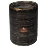 Κηροπήγιο ArteLibre Κορδόνι Καφέ Γυαλί 10x10x11cm - 1 τεμ. - Image 3