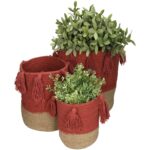 Καλάθι ArteLibre Κοραλί Βαμβακερό 25x25x25cm Σετ 3Τμχ - 1 τεμ. - Image 5