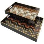Δίσκος Σερβιρίσματος ArteLibre Φυσικό MDF 50x35x4cm Σετ 2Τμχ - 1 τεμ. - Image 2