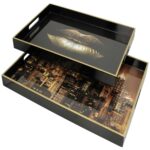 Δίσκος Σερβιρίσματος ArteLibre Μαύρο MDF 50x35x4cm Σετ 2Τμχ - 1 τεμ. - Image 2