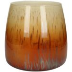Κηροπήγιο ArteLibre Πορτοκαλί Γυαλί 23x23x23cm - 1 τεμ.