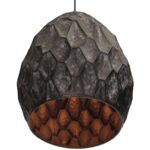 Φωτιστικό Κρεμαστό ArteLibre Μαύρο Μέταλλο 35x35x31cm - 1 τεμ. - Image 3